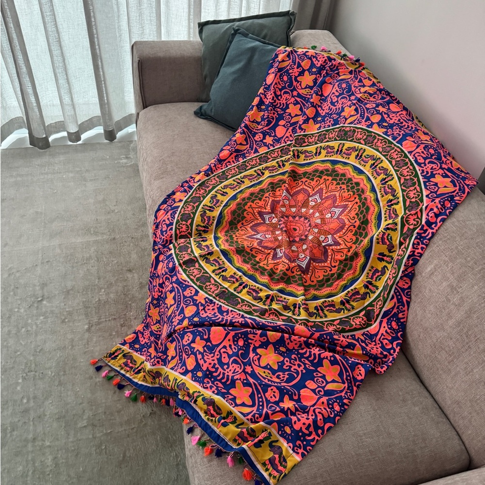 Boho Mandala Beach Towel Blanket Tassel Festival Picnic Yoga Mat Bohemian Throw